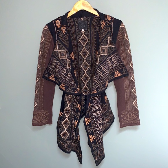 Johnny Was Sweaters - Johnny Was Biya Cascade Drape Boho Sweater Wrap